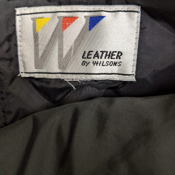 Vintage 80's Leather by Wilsons Snap Front Wiggle Skirt - Picture 4 of 5